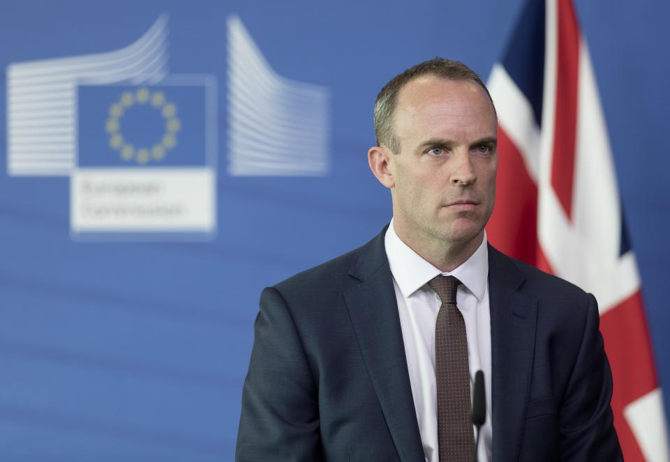 Brexit secretary Dominic Raab was told Europe's stance on security by Michel Barnier