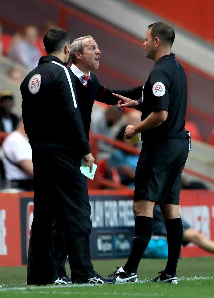  Lee Bowyer has been handed an FA charge for this behaviour against Peterborough