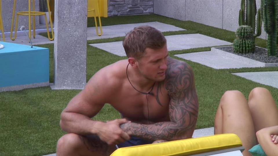  Dan Osborne gets close to Gabby Allen on tonight's Celebrity Big Brother