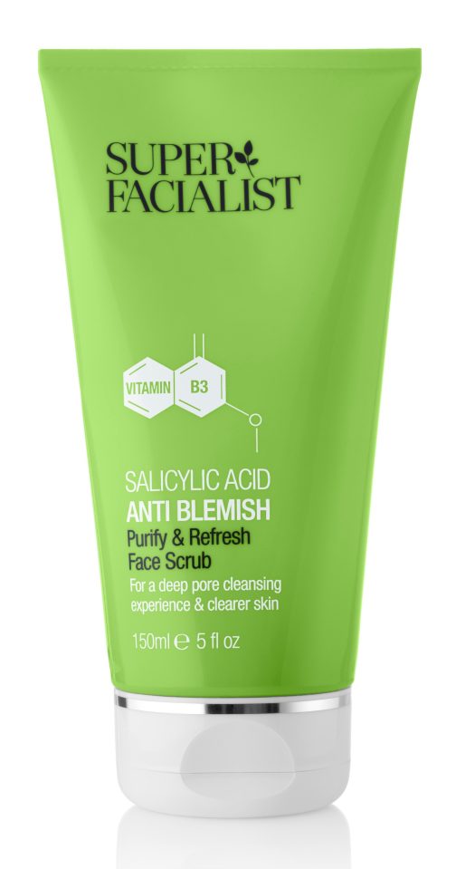  Super Facialist's Purify & Refresh Scrub is gentle and will leave your skin feeling soft