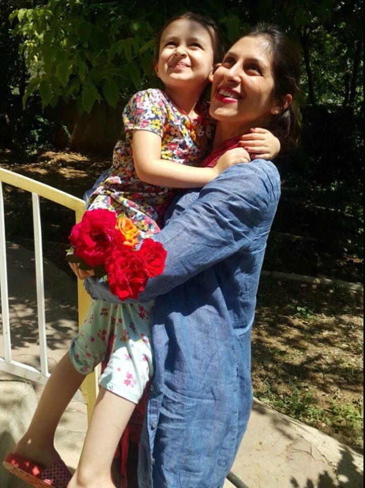 Nazanin Zaghari-Ratcliffe, who has been locked up in an Iranian prison for more than two years, is reunited with her four-year-old daughter Gabriella