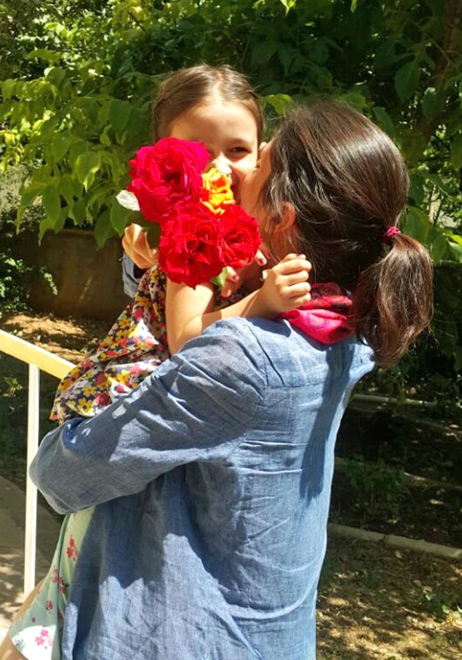 Heart-warming images showed Nazanin planting a big kiss on Gabriella in Damavand during her temporary release from prison