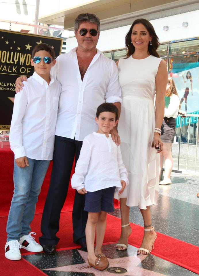  The family at Cowell's Hollywood Walk of Fame ceremony