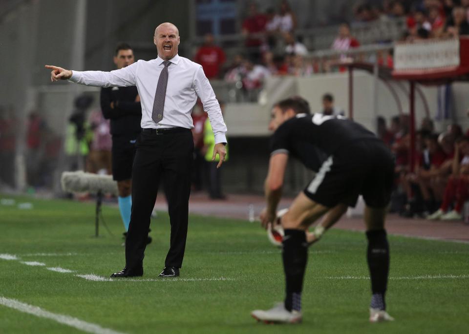 Manager Sean Dyche was not impressed with the behaviour of the home side