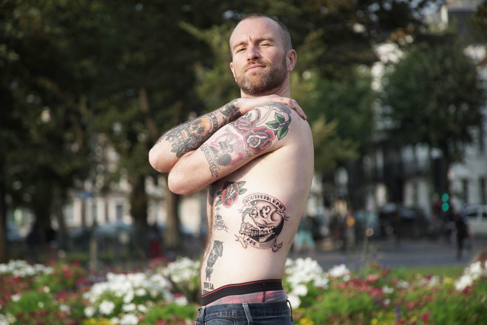 Rauri Barratt, 36, decided to get the tattoo after suffering a series of ‘nightmares’ on the maligned service