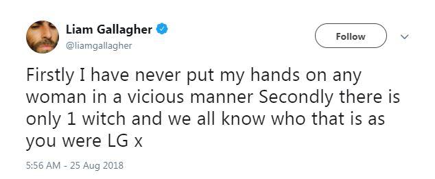  Gallagher rubbished The Sun’s initial story about the nightclub fracas, insisting: 'I have never put my hands on any woman in a vicious manner'