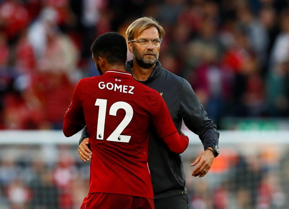  Return to fitness of Joe Gomez has been a huge boost for Jurgen Klopp