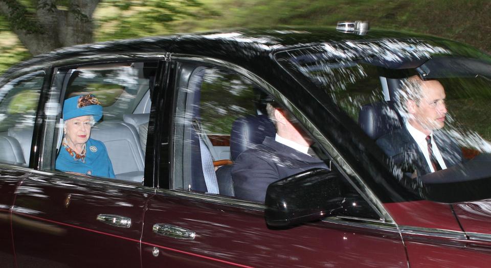  Prince William was in the front passenger seat of the limousine