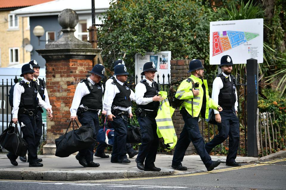  Around 7,000 cops will be at the event today