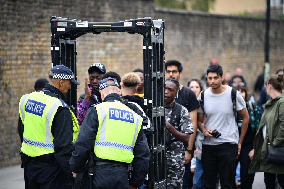  Police are using metal-detecting knife arches to crack down on violence