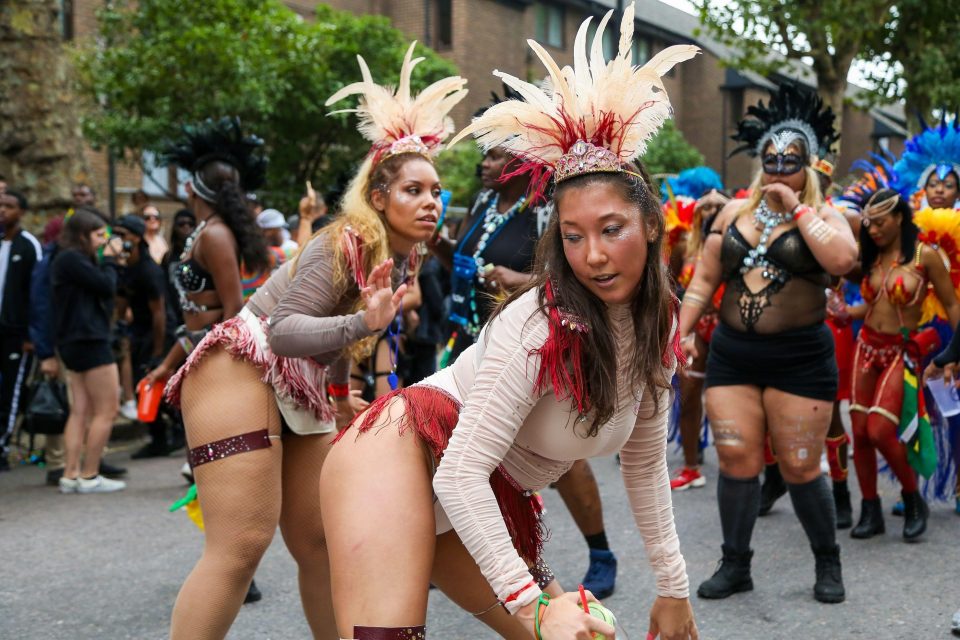  Women twerk as the festival gets into full swing