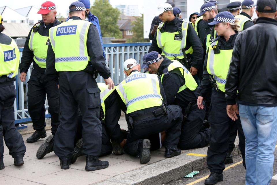  Police made dozens of arrests on the second day of the event - with more cops patrolling than ever before