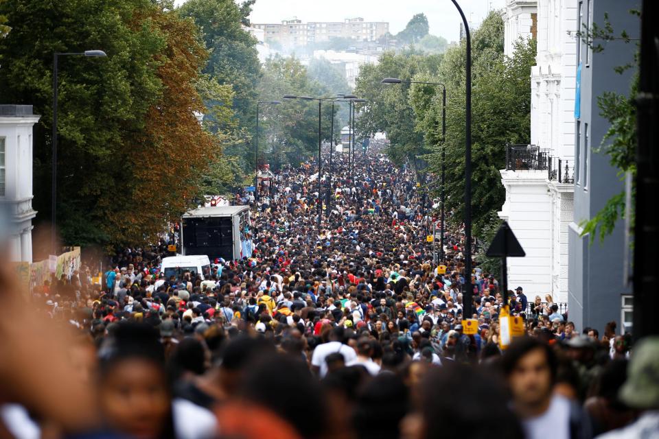  Thousands of people descended on the streets of Notting Hill for the annual event