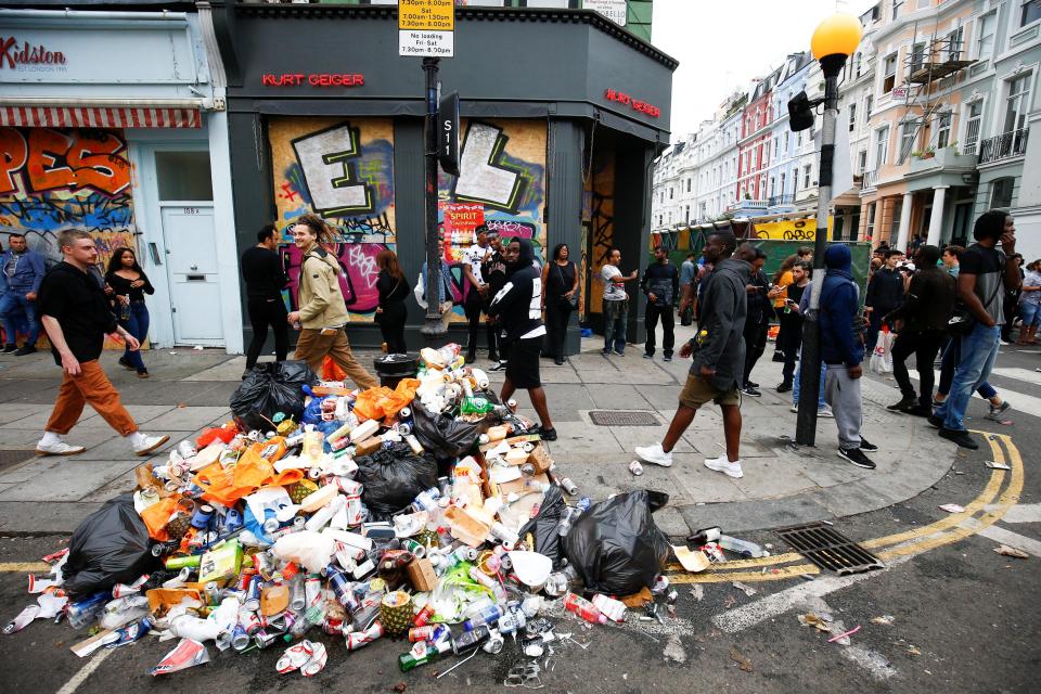  Piles of rubbish was left on the side of the street as the big clean up begins