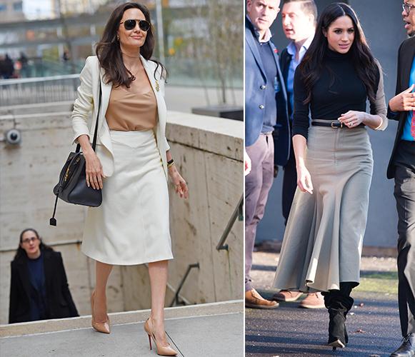  Both women colour coordinated their accessories