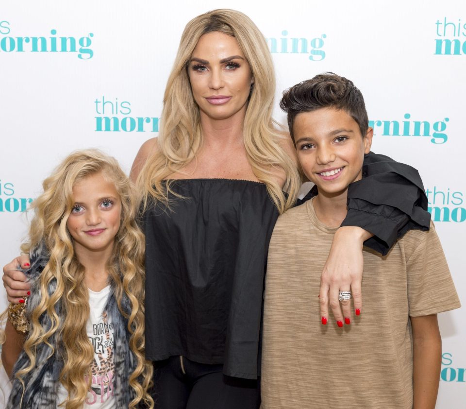 Katie Price has been away from Princess and Junior after they went on holiday with their dad Peter Andre