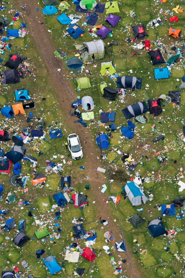  The amount of camping equipment left at the site is believed to be worth £1million