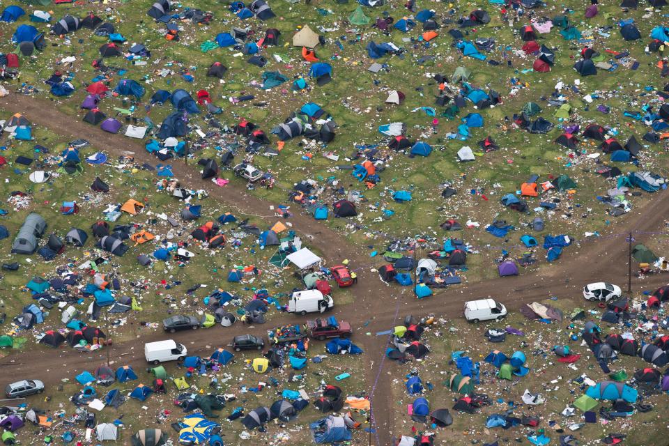  Weather conditions over the weekend made for a particularly muddy Reading and Leeds Festival