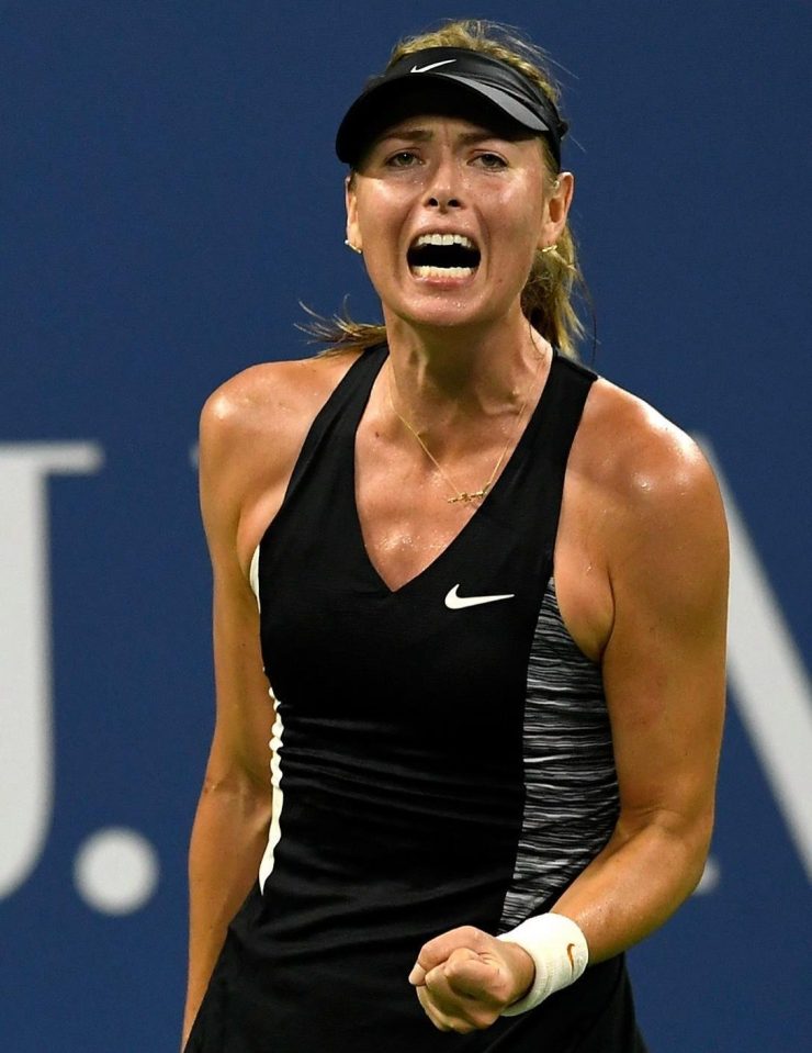  Russian beauty Maria Sharapova celebrates victory at Flushing Meadow