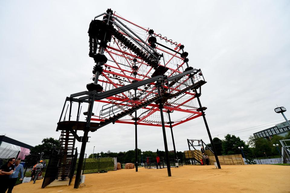  The towering high-ropes course will be the biggest in Europe when the celebrity dare-devil's attraction opens this autumn