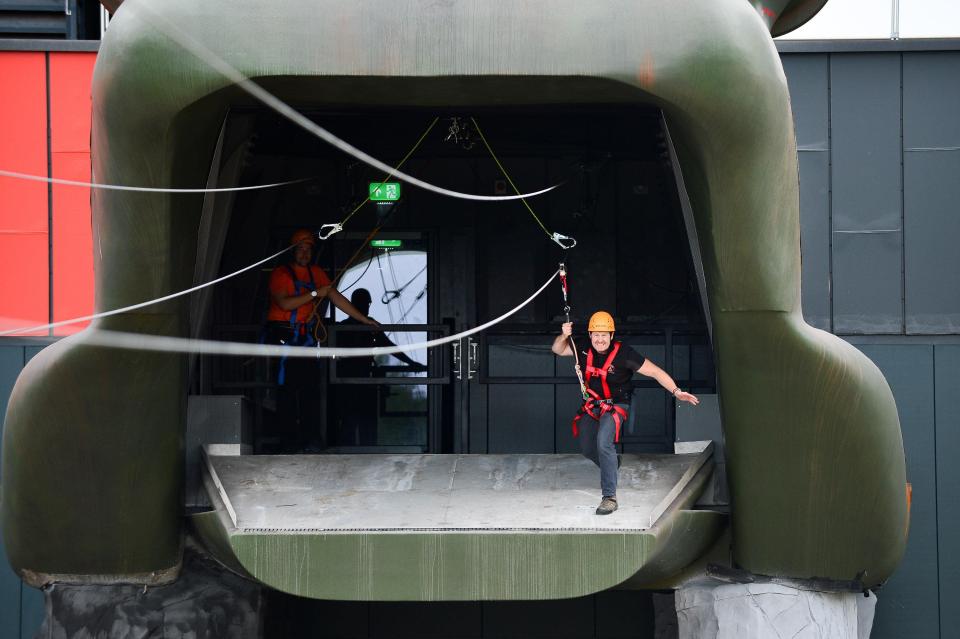  A zip-line fashioned from a military Chinook helicopter is just one of the attraction's offerings