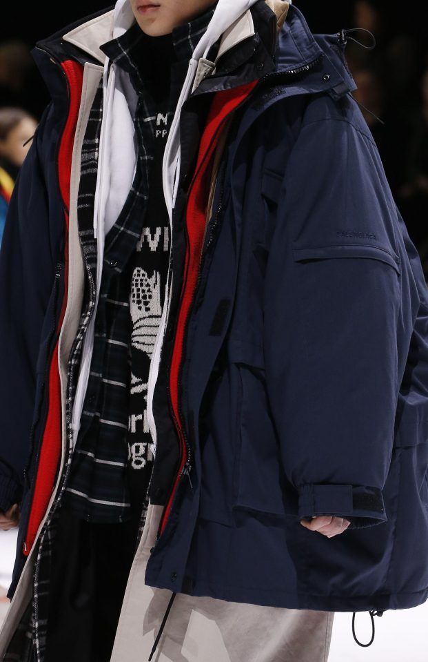  Balenciaga's oversized layered parka coat is part of the autumn/winter collection