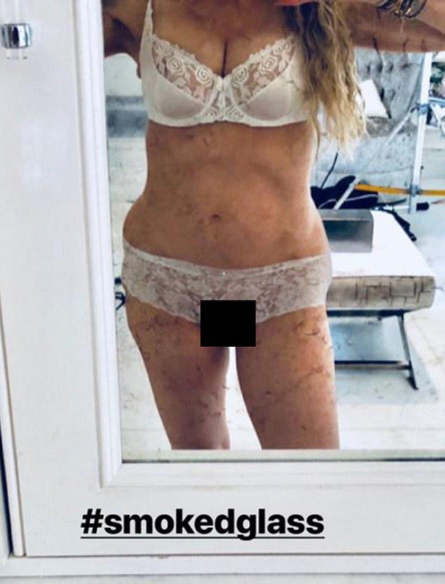 Madonna gave her fans a treat with this sexy selfie of her dressed in her underwear