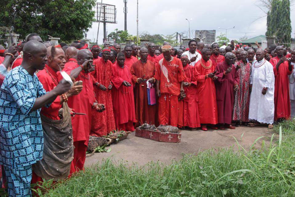  The Oba of Benin reversing the curse of Madam Sandra's victims