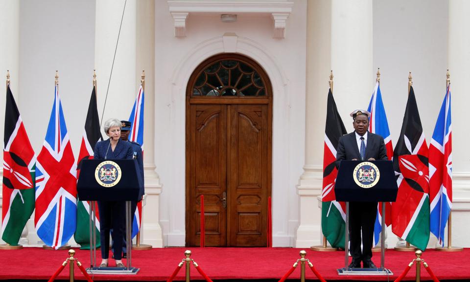  The two leaders during a press conference in the Kenyan capital