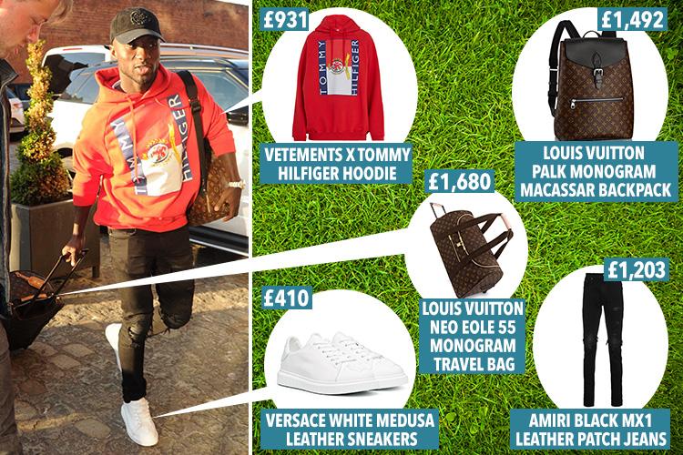  Naby Keita carries a luxury luggage set while decked out in a £2,500 casual outfit