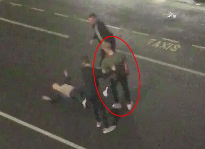  The court was shown CCTV footage of the alleged brawl, with Stokes in green