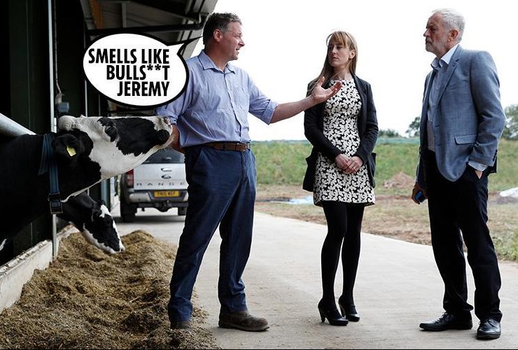  Jeremy Corbyn was on a farm today, but his explanation for being at a wreath-laying ceremony for Munich terrorists is what smells funny