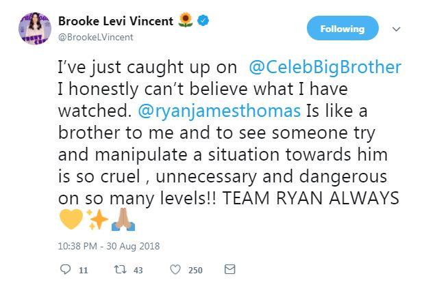  Coronation Street's Brooke Vincent is also 'team Ryan'