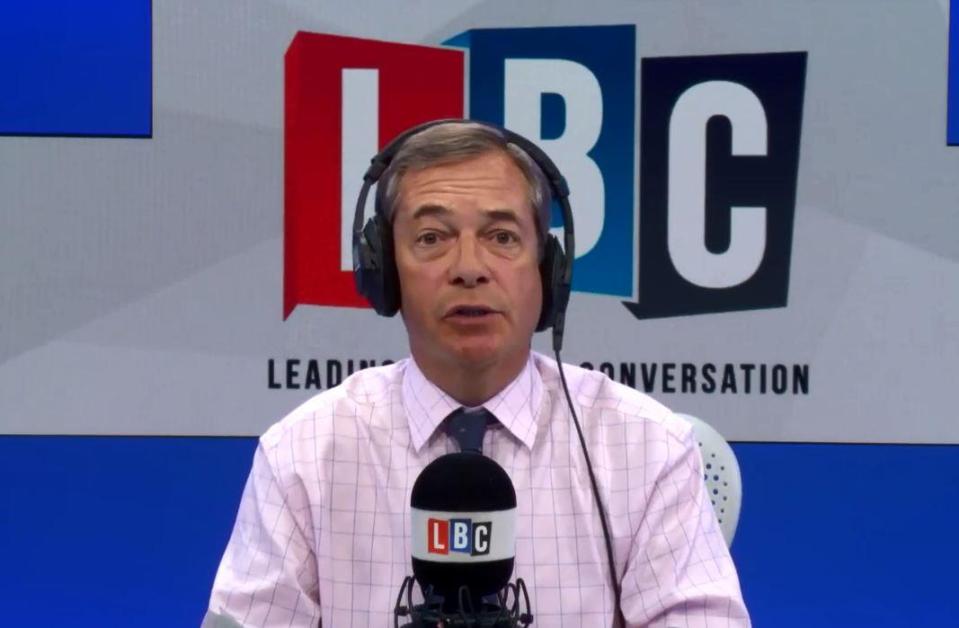  Nigel Farage said his comments were likely to help any future leadership bid