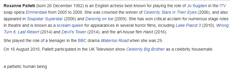  Someone has hacked Roxanne's Wikipedia account