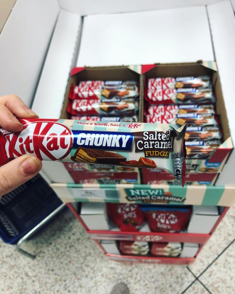  The KitKat Chunky Salted Caramel Fudge is available in Sainsbury's for 65p @products.uk