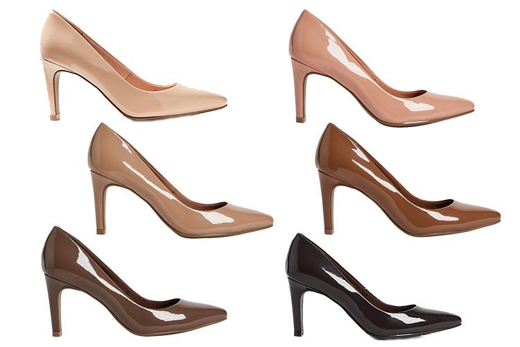  M&S also has a line of non-platform heels, in shades dark taupe, espresso, light caramel, mocha, taupe and light pink