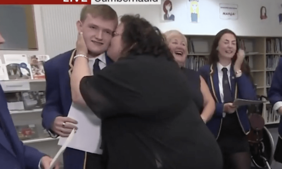  Fraser was left red-faced after his cheeky mum congratulated him on live TV