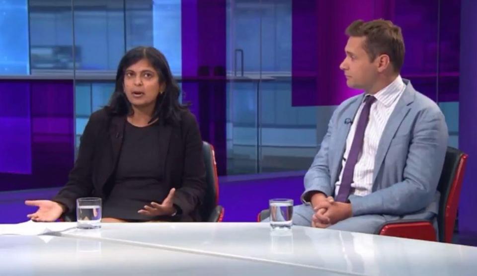  Labour MP Rupa Huq fired off a bizarre impression of Boris Johnson on live TV last night