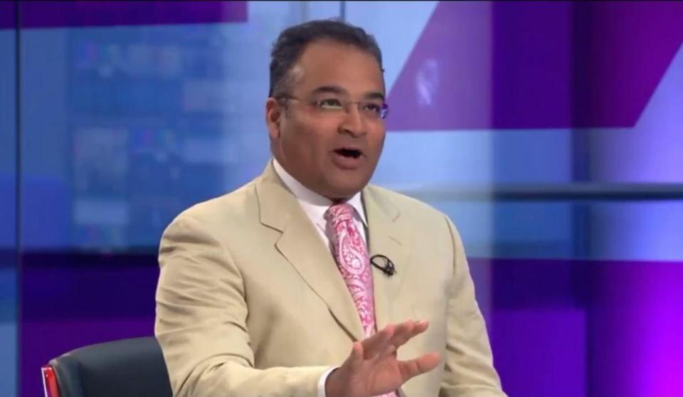  Presenter Krishnan Guru-Murthy was forced to step in during the incident