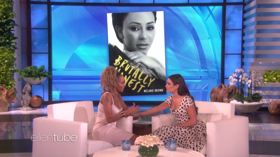  The star chatted to Lea Michele on the Ellen show