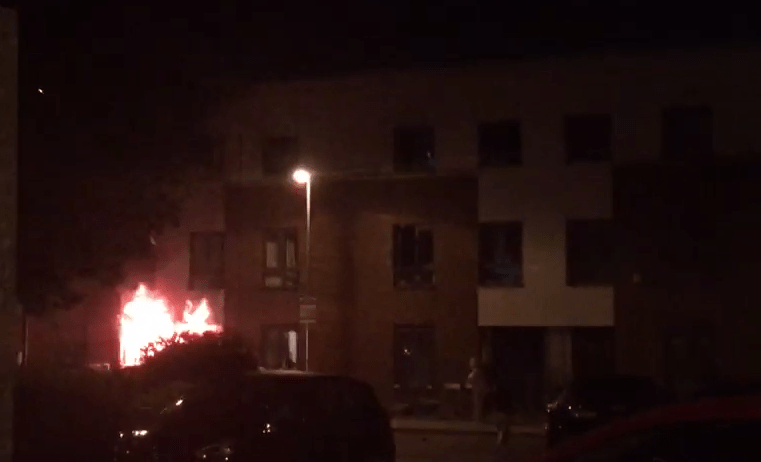  Firefighters rushed to the scene as the blaze took hold in the early hours of this morning