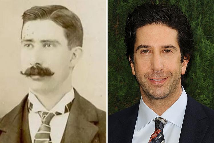  If David Schwimmer, right, grew a moustache, he would look so similar to this man from the 1800s