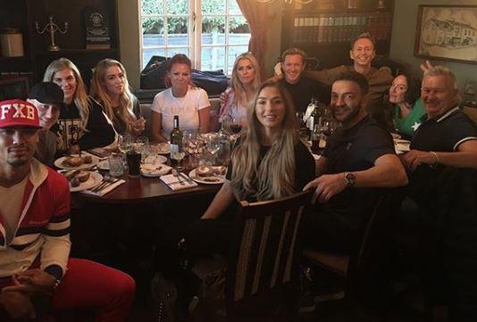  Kris was pictured enjoying a roast dinner at Cheshire pub The Dog at Peover with Taylor, Dawn and Love Island pal Rykard Jenkins