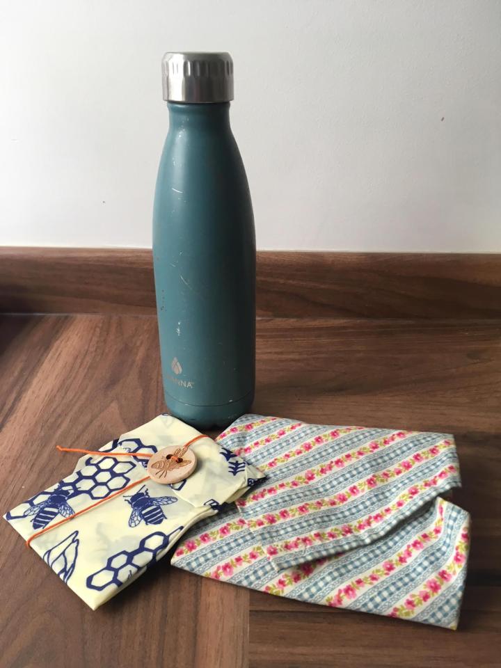  Charlie uses reusable bags and refillable bottles, which saves on waste and is good for her purse-strings