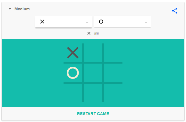 You can also play Tic Tac Toe against Google – but there's a good chance you'll lose