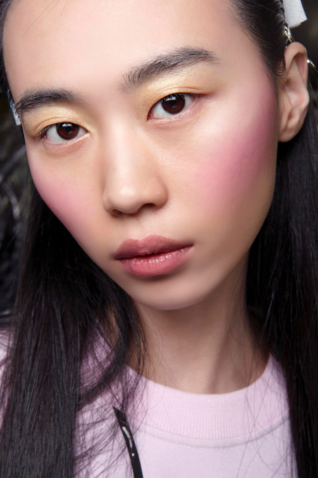 Peachy-pink blushes are making a return after months of bronzer being trendy