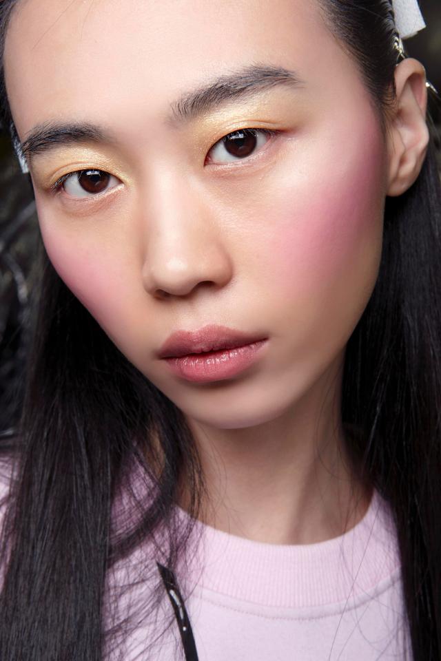  Peachy-pink blushes are making a return after months of bronzer being trendy