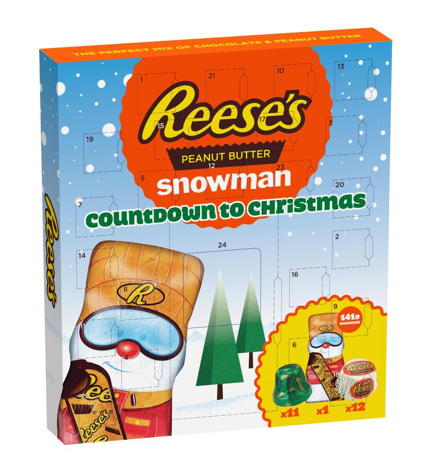  One of this year's new calendars features a Reese's snowman behind door number 24