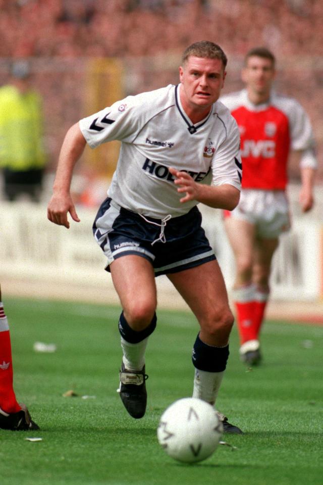  Paul Gascoigne while playing for Spurs